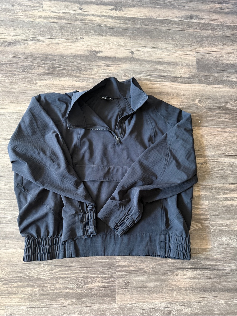 Athleta Black Half-Zip Windbreaker Pullover